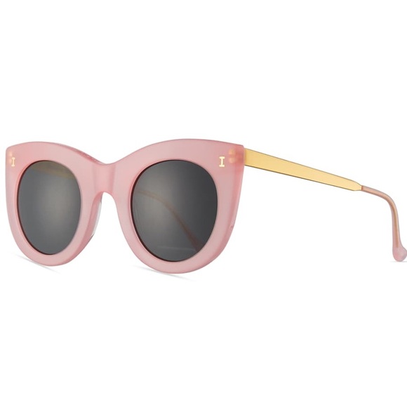 Illesteva Boca II Monochromatic Cat-Eye Sunglasses, Pink - Picture 1 of 6